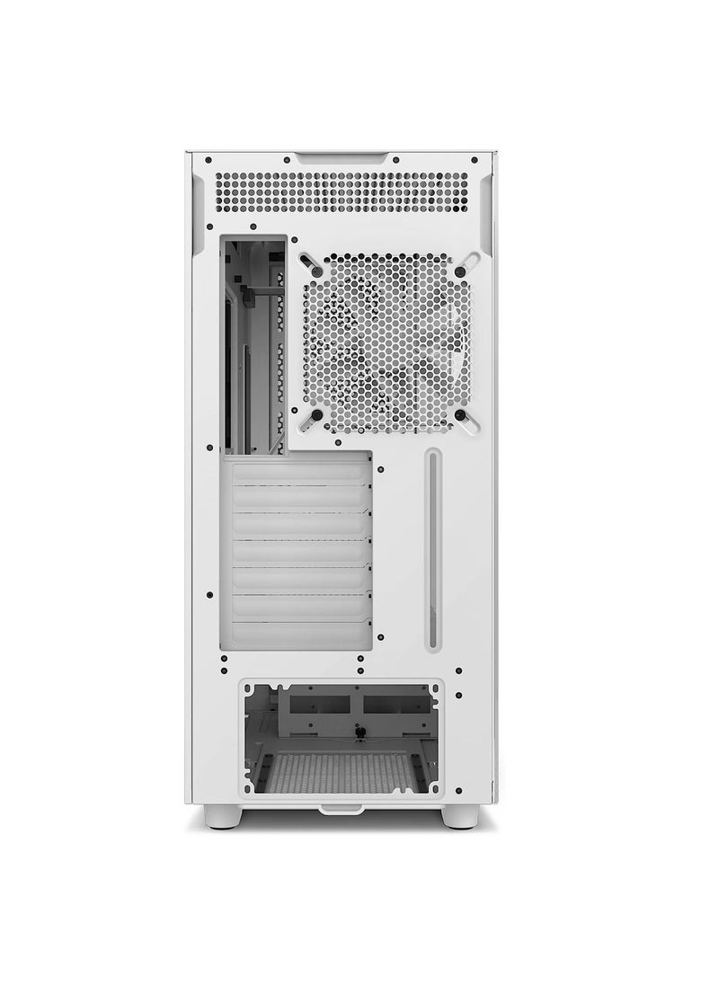 NZXT - NZXT H7 Flow - CM-H71FW-01 - ATX Mid Tower PC Gaming Case - Front I/O USB Type-C Port - Quick-Release Tempered Glass Side Panel - White - Image 1