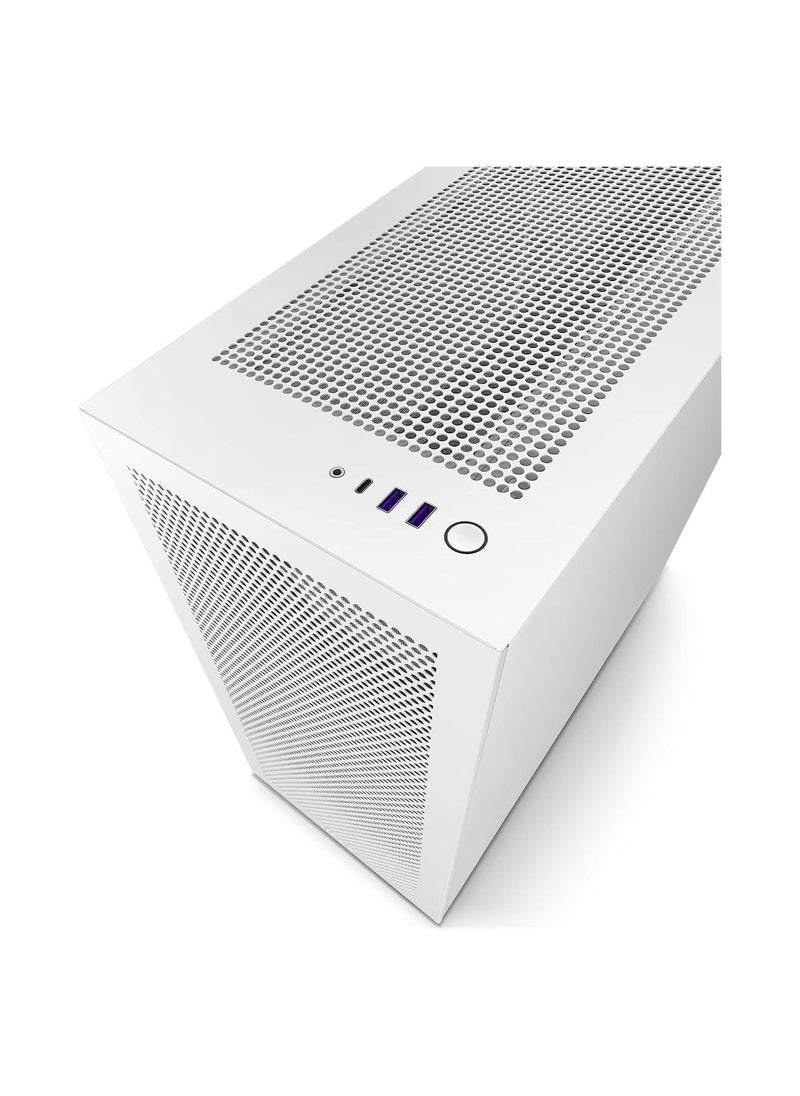 NZXT - NZXT H7 Flow - CM-H71FW-01 - ATX Mid Tower PC Gaming Case - Front I/O USB Type-C Port - Quick-Release Tempered Glass Side Panel - White - Image 1