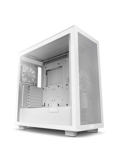 NZXT H7 Flow - CM-H71FW-01 - ATX Mid Tower PC Gaming Case - Front I/O USB Type-C Port - Quick-Release Tempered Glass Side Panel - White
