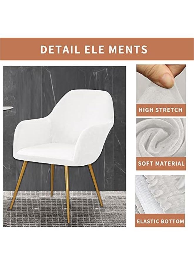 Generic Stretch Dining Room Chair Covers Jacquard Curved Back Chair Cover Accent Chair Slipcover Armchair Cover Office Chair Sliopcover Modern Curved Back Armrests Chair Protector for Living Room  - Image 3