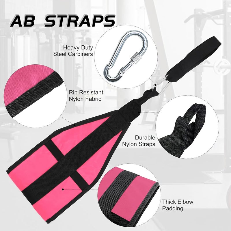 plzzree Hanging Ab Straps for Pull Up Bar: Gym Ab Sling Straps for Arm Pull up Workout Support for Training Knee and Leg Raises Repeated detach compatible build - Image 2