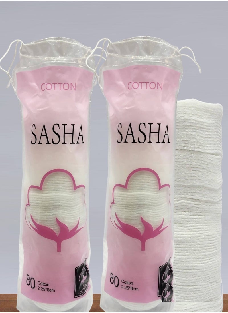 Sasha 160 Pads Pure Cotton Make Up Pack of 2  - Image 2
