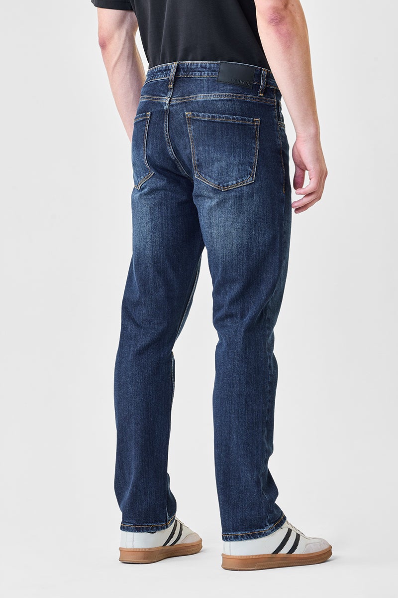 SNITCH Knee Dart Straight Fit Stretch Jeans - Image 4