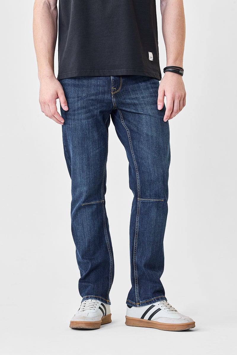 SNITCH Knee Dart Straight Fit Stretch Jeans - Image 1
