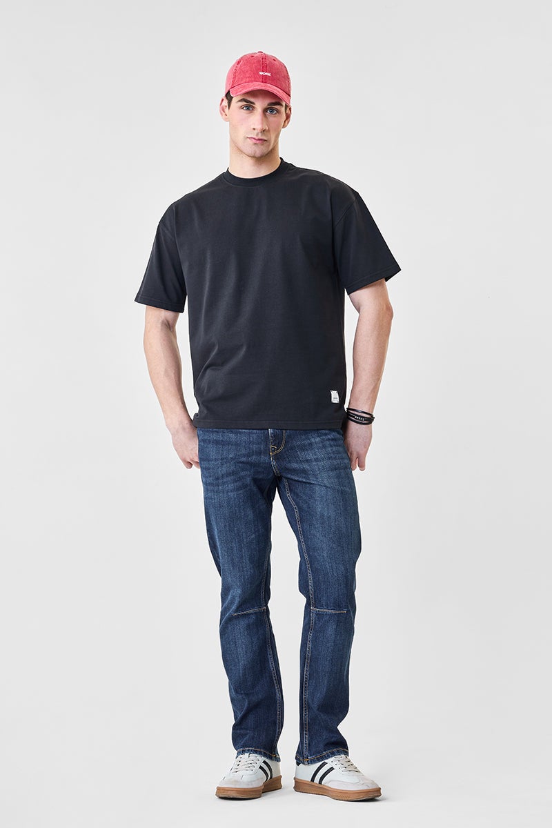 SNITCH Knee Dart Straight Fit Stretch Jeans - Image 2