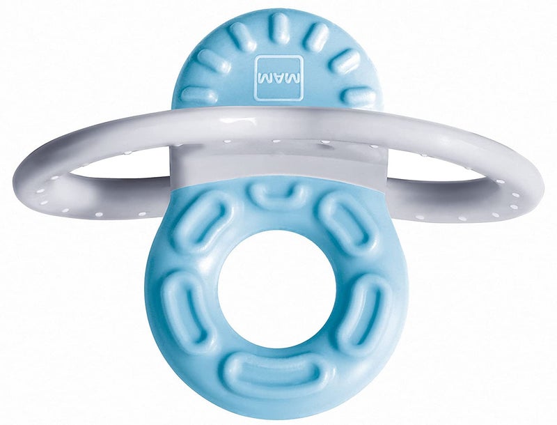 Moony MAM Bite & Relax Teether | Suitable from 2+ Months | Teething Toy with Clip | Provides Soothing Relief for Painful Gums | Easy for Baby to Hold | Blue - Image 2