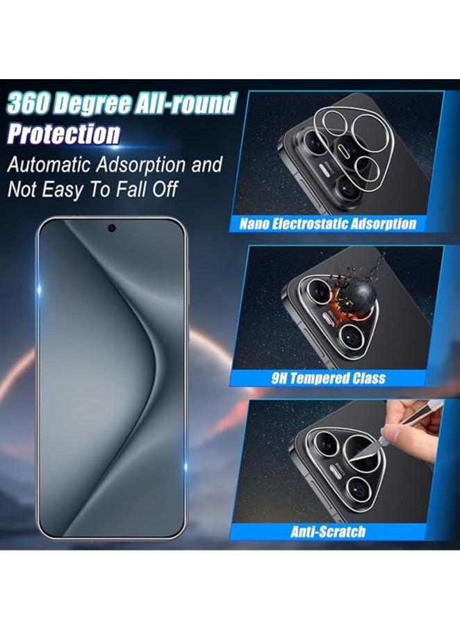 زجاج حماية لـ Huawei Pura 70، يحتوي على حماية شاشة زجاجية 2 + حماية للكاميرا 2، صلابة 9H، مقاوم للخدوش، مقاوم للفقاعات الهوائية، شفافية عالية - Image 4