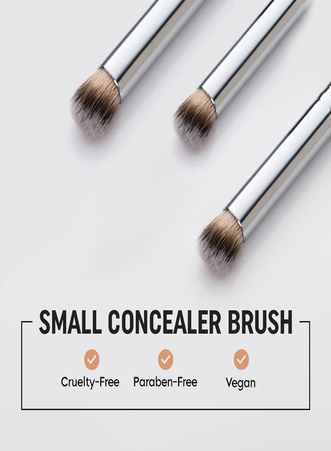 Gleva Mini Angled Under Eye Concealer Makeup Brush, Contour Brush Perfect for Blending Liquid, Nose Contour Brush, Cream or Flawless Powder Cosmetics Brush (Concealer Brush) - Image 3