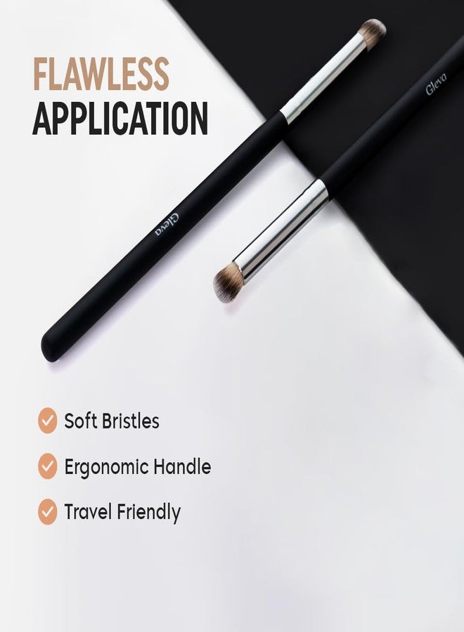 Gleva Mini Angled Under Eye Concealer Makeup Brush, Contour Brush Perfect for Blending Liquid, Nose Contour Brush, Cream or Flawless Powder Cosmetics Brush (Concealer Brush) - Image 2