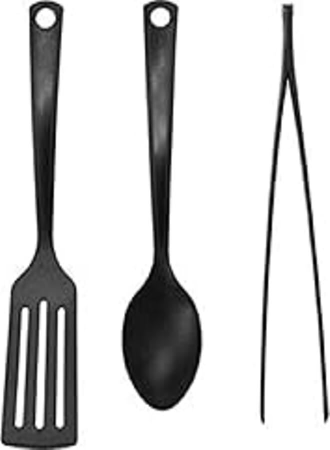Kitchen Utensil Set (Black) - 3 Piece
