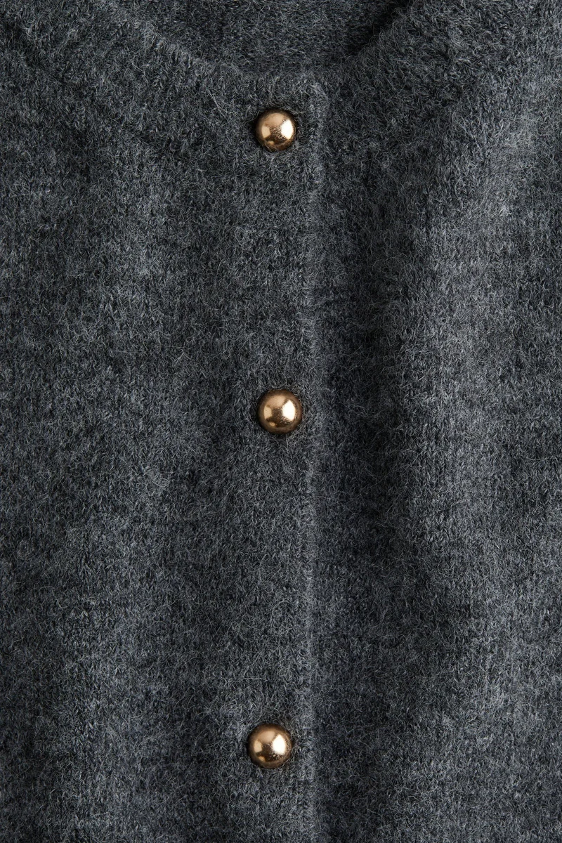 H&M Short-Sleeved Fine-Knit Cardigan