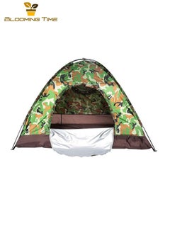 Camping Tent 2 People Camouflage Outdoor Camping Tent/Windproof, Rainproof, Mosquito-Proof, Sunscreen, Large Space Capacity, Easy To Carry