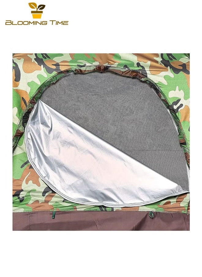 BLOOMING TIME - Camping Tent 2 People Camouflage Outdoor Camping Tent/Windproof, Rainproof, Mosquito-Proof, Sunscreen, Large Space Capacity, Easy To Carry - Image 1