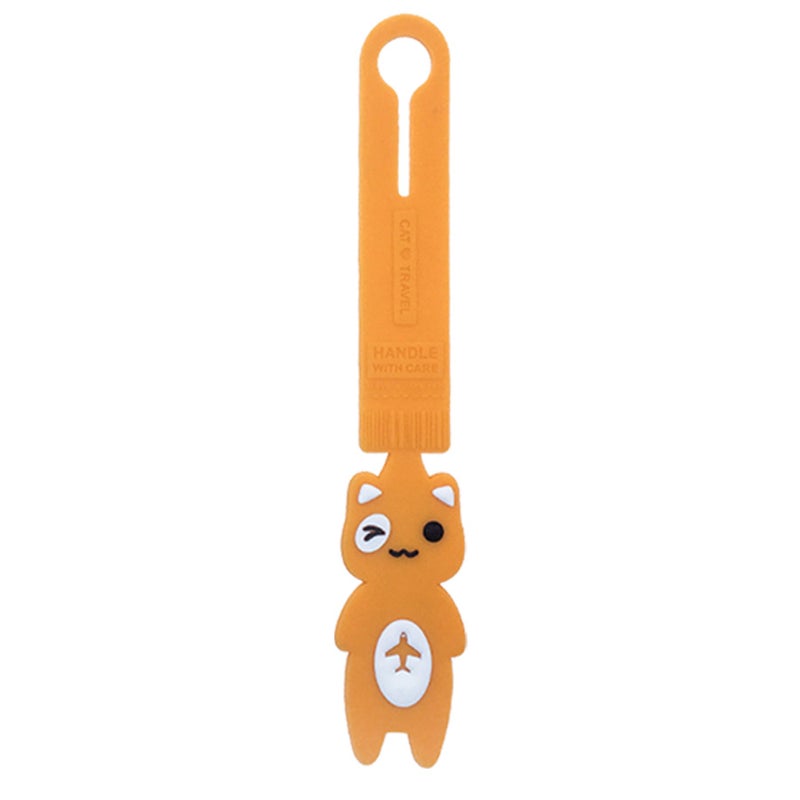 Korean Cartoon Luggage Tags for Travel F7 orange 