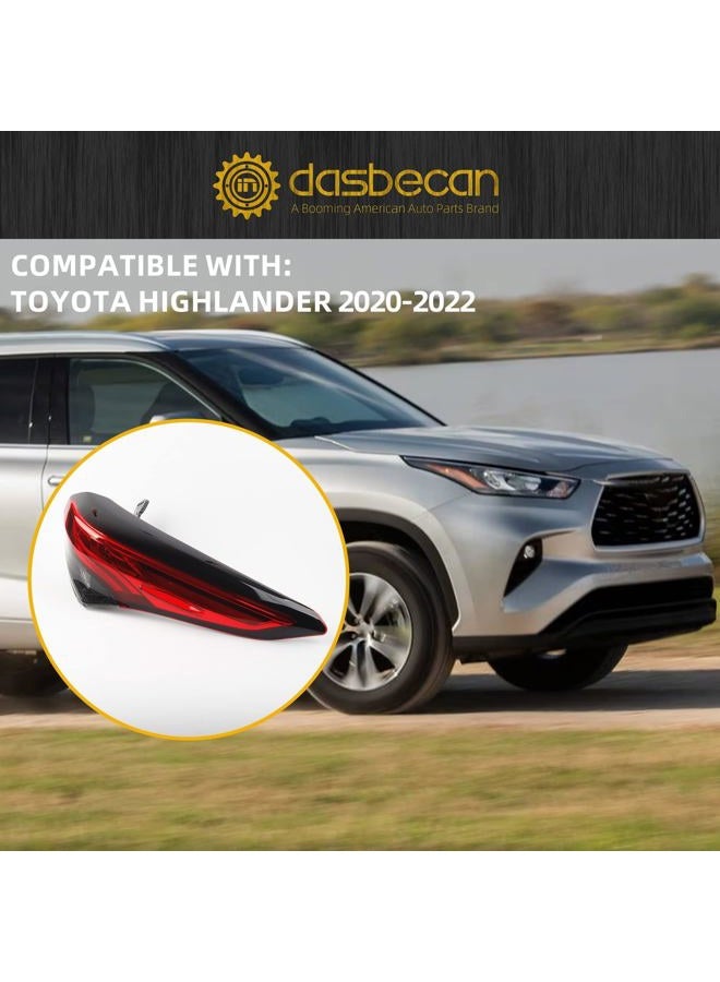 Dasbecan Right Passenger Side Tail Light Assembly Rear Lamp Compatible with 2020 2021 2022 2023 Toyota Highlander - Image 5