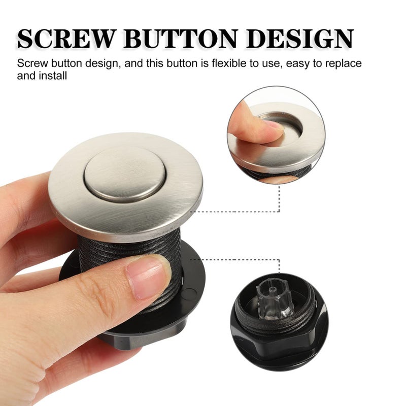 Hemoton Garbage Disposal Air Button Easy Install Replacement Part for Bathtub - Image 3
