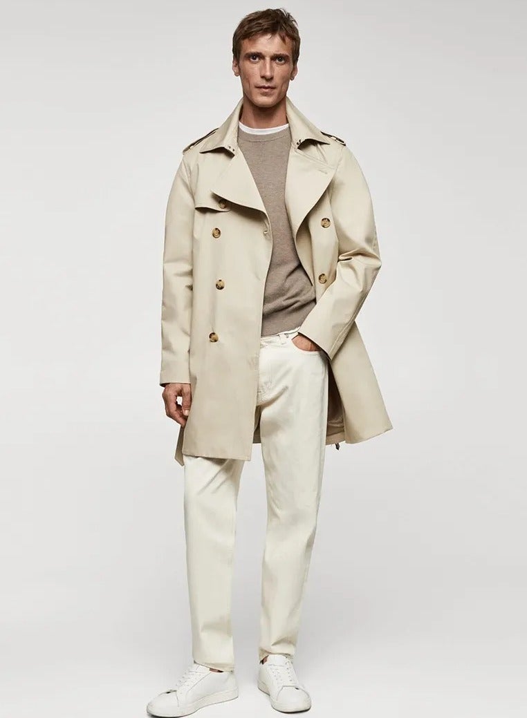 Mango Man Classic Water Repellent Trench Coat  - Image 3