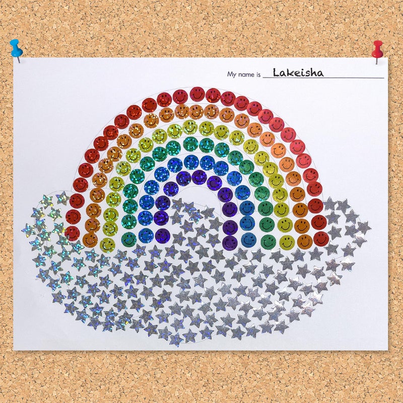 Trend Colorful Sparkle Smiles Stickers Value Pack (1300 Stickers) - Image 5