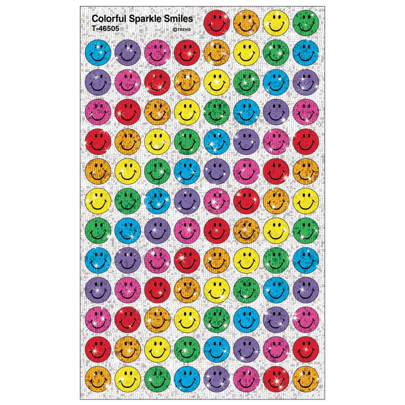 Trend Colorful Sparkle Smiles Stickers Value Pack (1300 Stickers) - Image 3