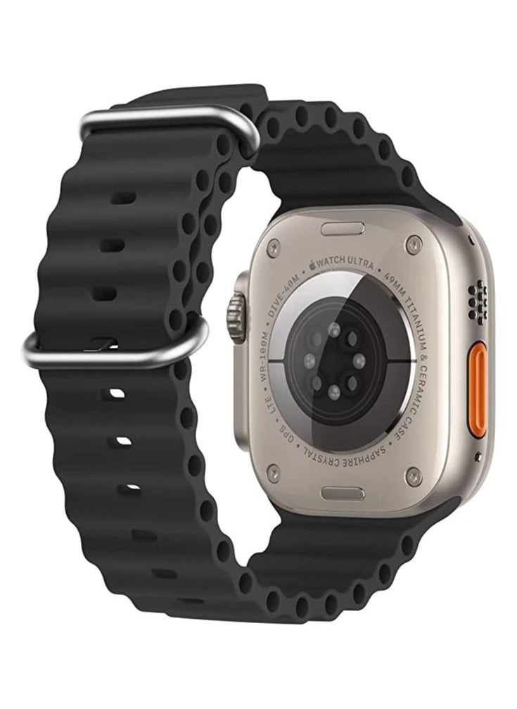 Generic - Sport New Silicone Band Compatible with Apple Watch Ultra Ocean 42/44/45/49mm Strap for iWatch Series Ultra 8 7 6 5 SE - Image 1