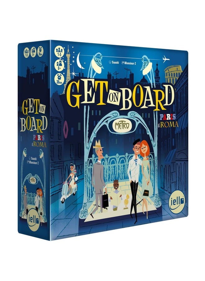 iello Get On Board Paris & Rome A Clever Flip & Write Board Game Create The Best Metro Line In Two Cities Ages 8+ 15 Players 30 Mins  - Image 1