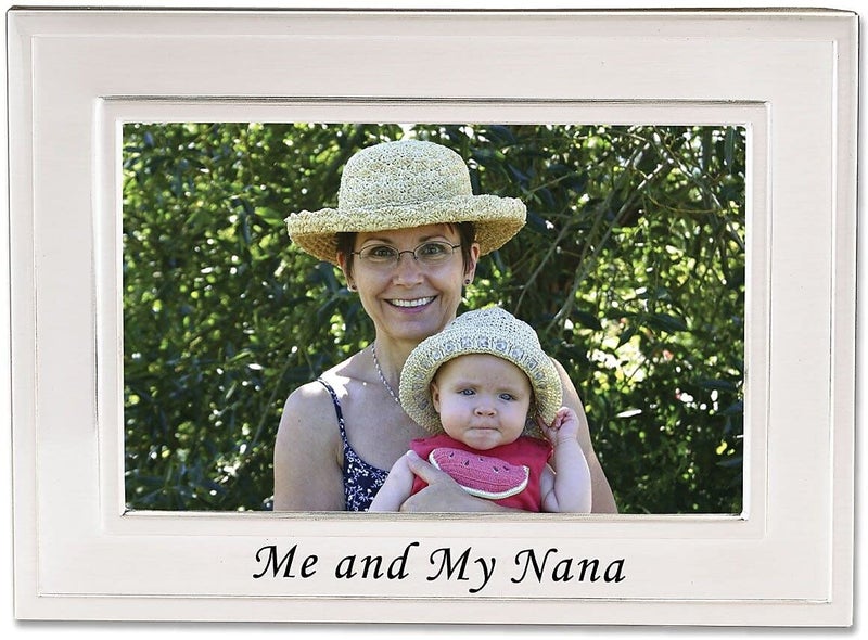 Lawrence Frames Lawrence Frames Sentiments Collection Brushed Metal 4 by 6 Me and My Nana Picture FrameSilver 