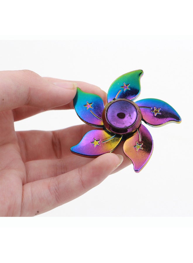 Explosions Electroplating Colorful Fingertip Gyro Zinc Alloy Finger Gyro Metal Decompression Stall Toys-Color:32 Lotus Ferris Wheel  - Image 3
