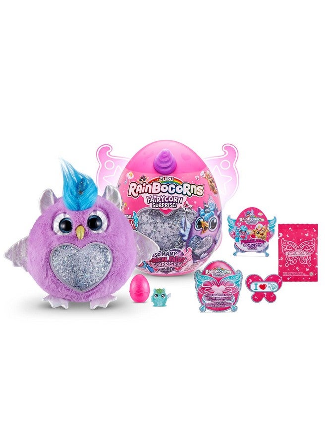 راينبوكورنز لعبة رينبوكورنز فيري كورن سربرايز سيريز 4 بومة - لعبة قطيفة قابلة للتجميع - بيضة مفاجأة محمولة بأجنحة جنية (بومة) - Image 1