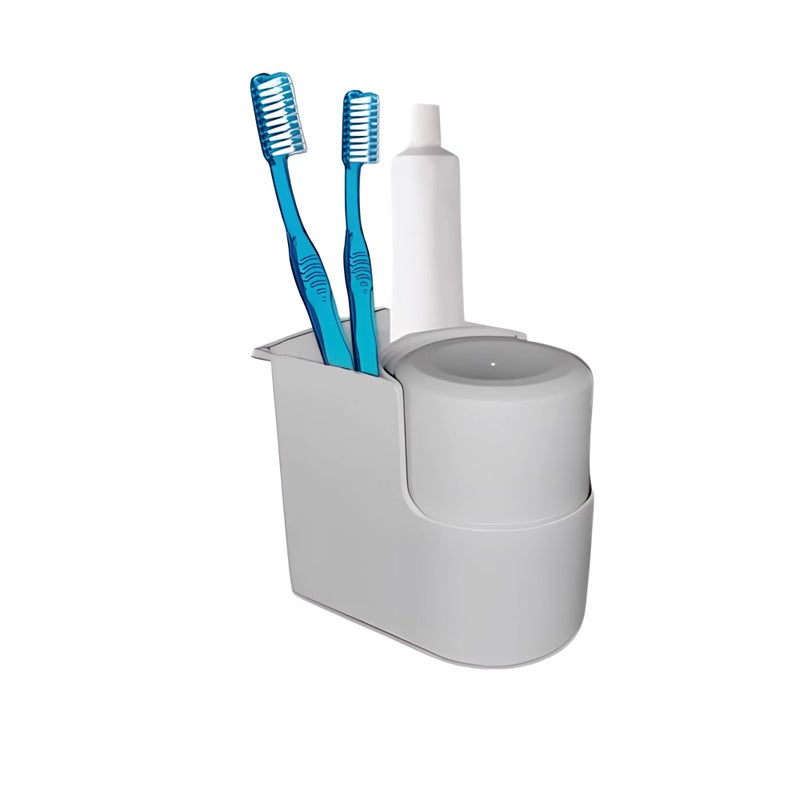 GNOLY Self Adhesive Wall Mounted Toothbrush Storage Holder - Bathroom Toothbrush, Tongue Cleaner - Tooth Brush Holders - Image 1