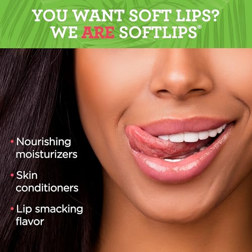 Softlips Daily Lip Moisturizer For Very Dry Lips, Tropical Flavored Lip Balms, Hydrates, Soothes & Prevents Dry, Chapped Lips, Smooth Glide Formula, Dermatologist Tested, Pack of 3 Chap Sticks - Image 2