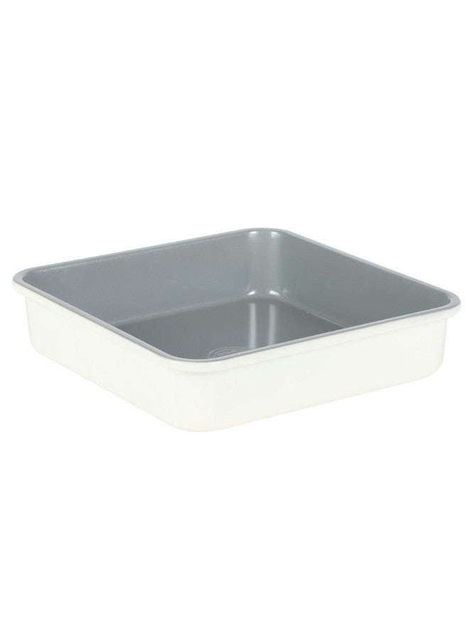 SUR LA TABLE Kitchen Essentials Bake Sale 9 Inch PFA Free Ceramic Nonstick Rectangular Cake Pan - Linen White - Image 1