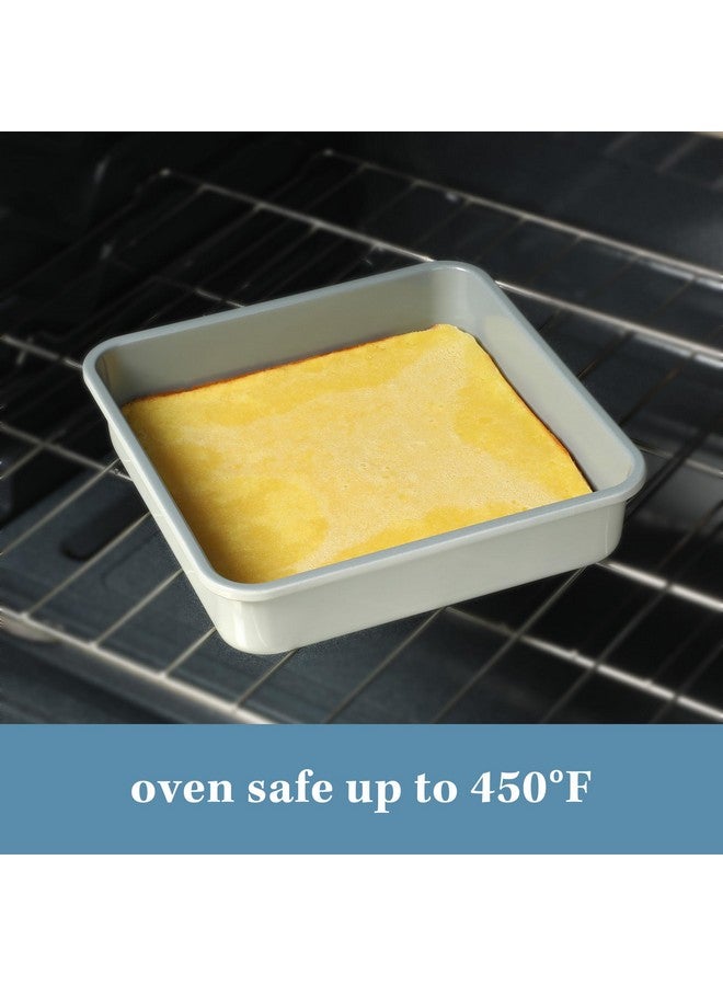 SUR LA TABLE Kitchen Essentials Bake Sale 9 Inch PFA Free Ceramic Nonstick Rectangular Cake Pan - Linen White - Image 4