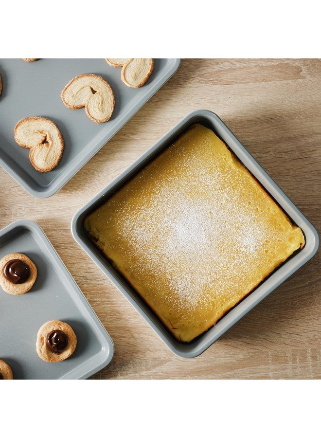 SUR LA TABLE Kitchen Essentials Bake Sale 9 Inch PFA Free Ceramic Nonstick Rectangular Cake Pan - Linen White - Image 2