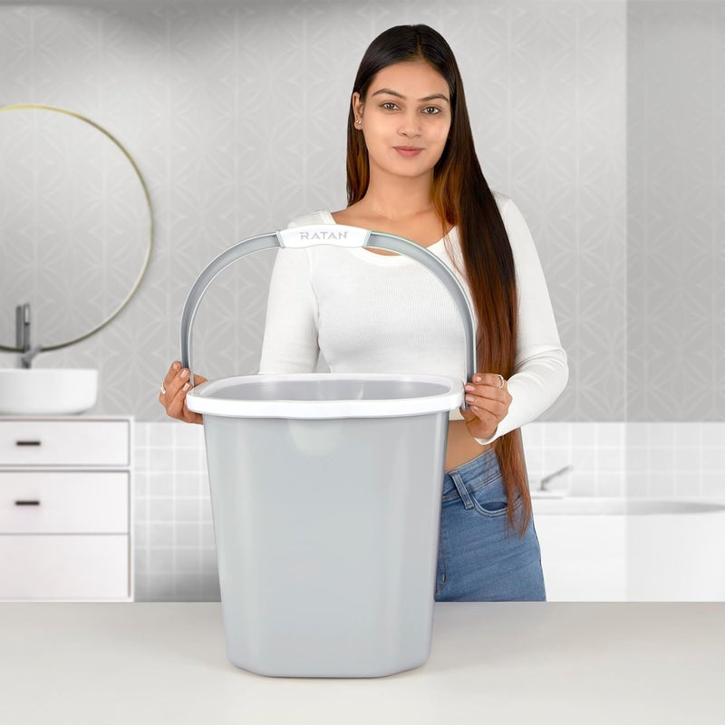 RATAN PLASTICWARE Premia Bucket 25L X 1 Diaso GreyLight Weight and Easy to CarryPerfect for Use in Bathrooms Kitchen Wet Utility Areas - Image 3