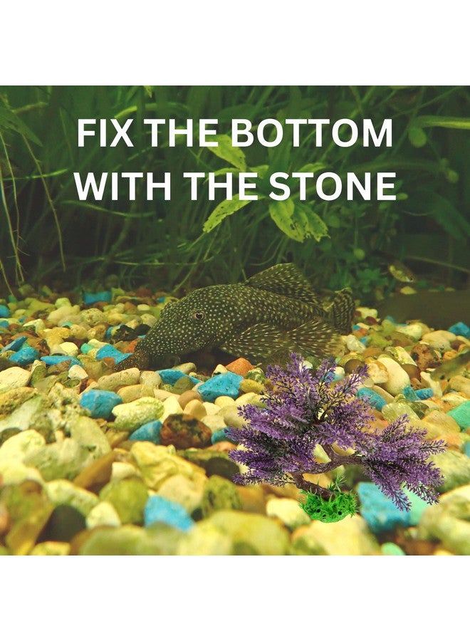 Generic Fish Tank Decorations Aquarium Artificial Plants And Resin Decor Combo For Fish Tank - (Lavender Plant + Brown Hills) |Aquarium Accessories Landscaping Ornament Terrarium Decor - Image 5