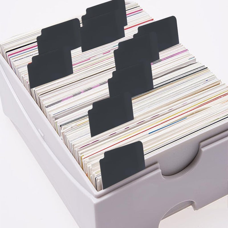CRASPIRE 40Pcs Black Cards Separators Plastic Trading Card Dividers with Tab Frosted Sorting Paper Standard Organizer Deck Tray Divider 3.82 x 2.56 Inch for Sports Games Storage Box Record Set - Image 5