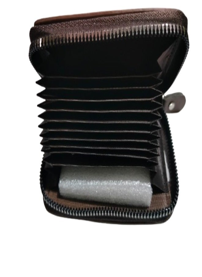 Generic - Leather Zipper Wallet for Men Small 11 Card Holder - Image 1