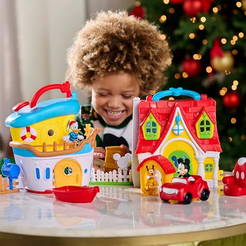 Disney store مجموعة اللعب التفاعلية من ديزني ستور: منزل ميكي ماوس وداونالد داك مع شخصيات قابلة للتشكيل وإكسسوارات مثالية للأطفال الصغار - Image 5