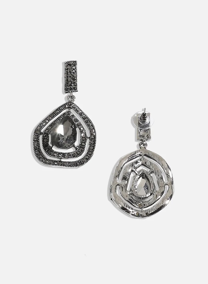 SOHI Rhinestone Abstract Artificial Drop Earring Jewellery
