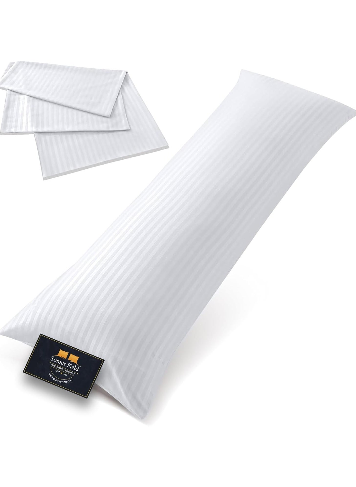 Somerfield Somer Field - Bedding Ultra Soft Body Pillow - Long Side Sleeper Pillows For Use During Maternity (Pregnancy) - 100% Cotton Cover with Soft Polyester Filling (Pack incl. 01 Pc Pillow + 01 Pillow Case) 