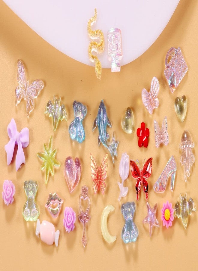 TAMHOO Pack of 250pcs Cute & Sweet 3D Nail Charms for Acrylic Nails, Perfect for Nail Art Decorations & DIY Accessories(Style H) - Image 4