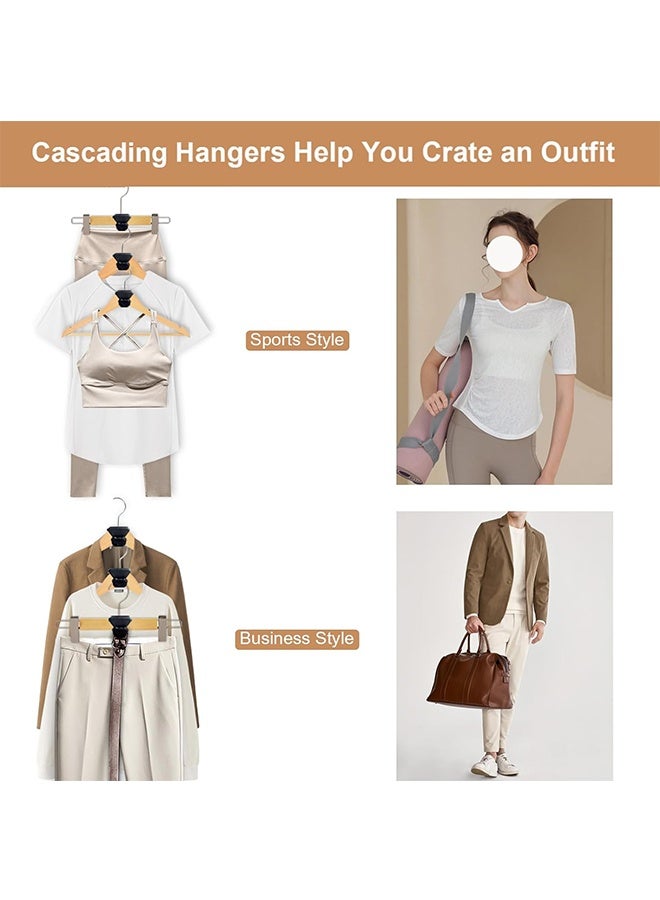 18Pcs Space Saving Hangers, Upgrade 40Lb(Max) Heavy Duty Hanger Hooks Space Saver, AS-SEEN-ON-TV, Space Savers Triangles for Hangers, Clothes Hanger Connector Hooks Dorm room Essentials for Girls - Image 4