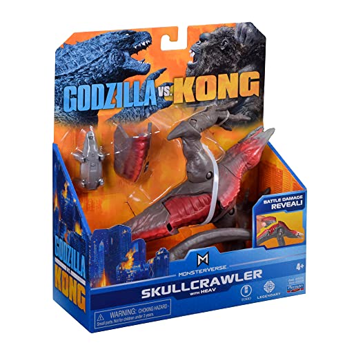 Godzilla vs. Kong 2021 Bundle of 4 Monsterverse Movie Series 6" Action Figures with Heat Ray, Kong with Battle Axe, with Radio Tower, Skull Crawler with HEAV - Image 1