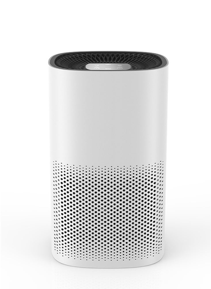 بوليفياز مُنقي هواء منزلي للمكتب والمطبخ حتى 16-24 متر مربع مع مخرج هواء دائري 360 درجة، فلتر HEPA يزيل الفورمالديهايد، البكتيريا، الفيروسات، الدخان، حبوب اللقاح، PM2.5، الغبار، TVOC، معدل تعقيم 99.99%، CADR 163 م³/ساعة، تحكم باللمس أسود وأبيض - Image 1