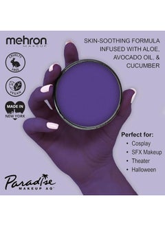 mehron Mehron Makeup Paradise Makeup AQ Pro Size | Stage & Screen, Face & Body Painting, Special FX, Beauty, Cosplay, and Halloween | Water Activated Face Paint & Body Paint 1.4 oz (40 g) (Violet)  - Image 2