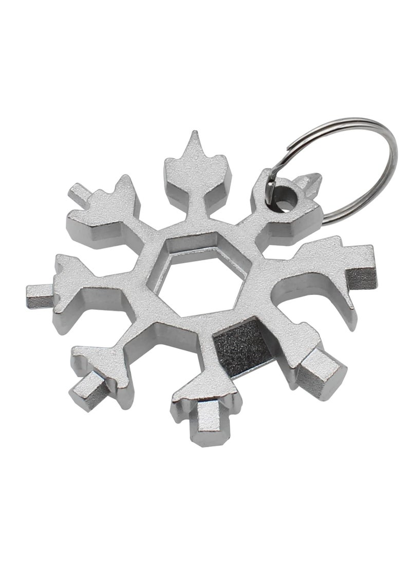FEND - Be Prepared for Any Task with the 18-In-1 Stainless Steel Multi-Purpose Tool Keychain - Portable, Durable, and Versatile for DIY, Camping, and Everyday Fixes Hand Tool Silver - Image 1