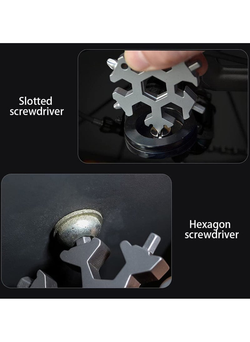 FEND - Be Prepared for Any Task with the 18-In-1 Stainless Steel Multi-Purpose Tool Keychain - Portable, Durable, and Versatile for DIY, Camping, and Everyday Fixes Hand Tool Silver - Image 1
