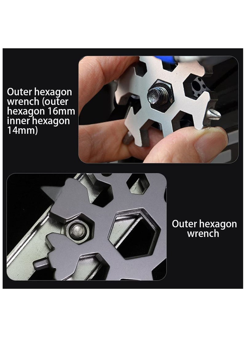 FEND - Be Prepared for Any Task with the 18-In-1 Stainless Steel Multi-Purpose Tool Keychain - Portable, Durable, and Versatile for DIY, Camping, and Everyday Fixes Hand Tool Silver - Image 1