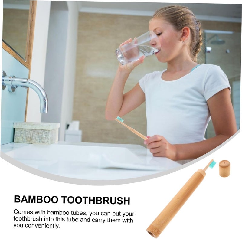 Garneck Portable Toothbrush Case Set - Travel Holder for and Adults Ideal for Camping Hiking and Home Use Stylish Wooden Toothbrush Storage Organizers - Image 4