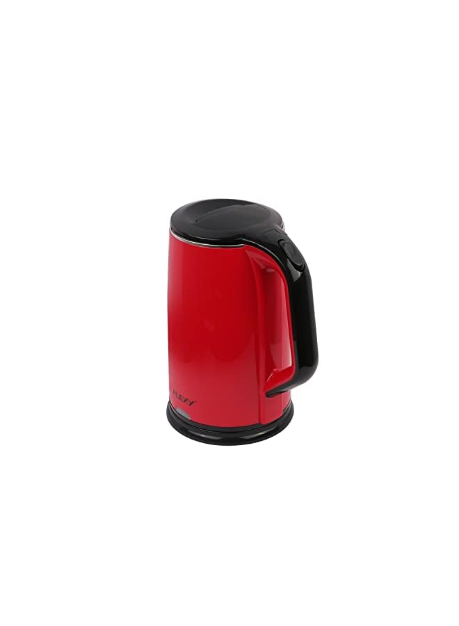 Flexy 2.2L Litre Cordless Concealed Stainless Steel Jug Kettle - Red - Image 3